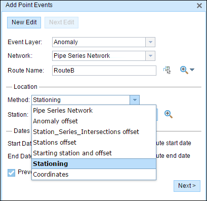 Choosing the Stationing method Choosing the Stationing method